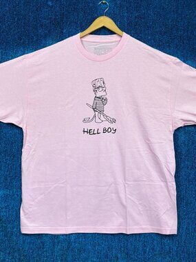 Superr Radical x Lil Peep Hell Boy Bart Simpson Rap Tee XXL